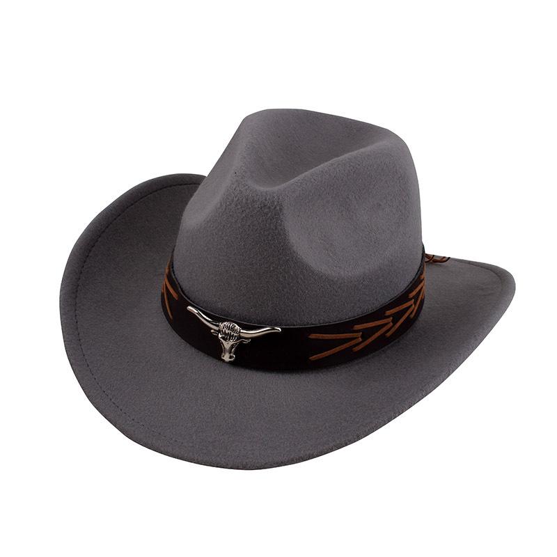 Summer Felt Cowboy Hat Men Women Couple Ethnic Rolled Brim Bohemian Fedora Sun Cap for Outdoor Beach
