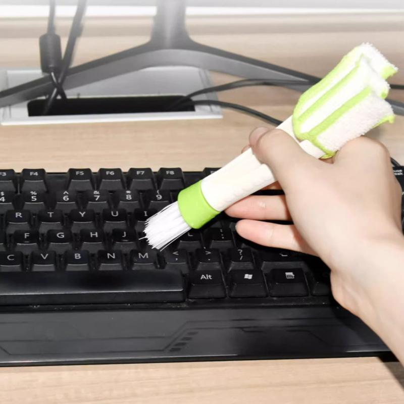 Double Ended Mini Dust Blind Cleaner, Car Vent Window Blind Detail Brush, Keyboard Cleaner, Hand Held Magic Brush Blind Duster