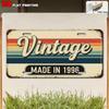 Vintage City Year Retro Text Print Metal License Plate Sign D Flat Printed Tin Plaque Wall Decor for Home Bar