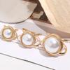Women Scarf Ring Silk Scarf Ring Clip Faux Pearl Scarf Clasp Elegant Slide