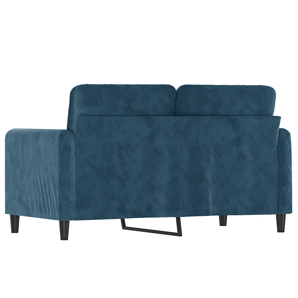 2 Seater Sofa Blue 120 Cm Velvet