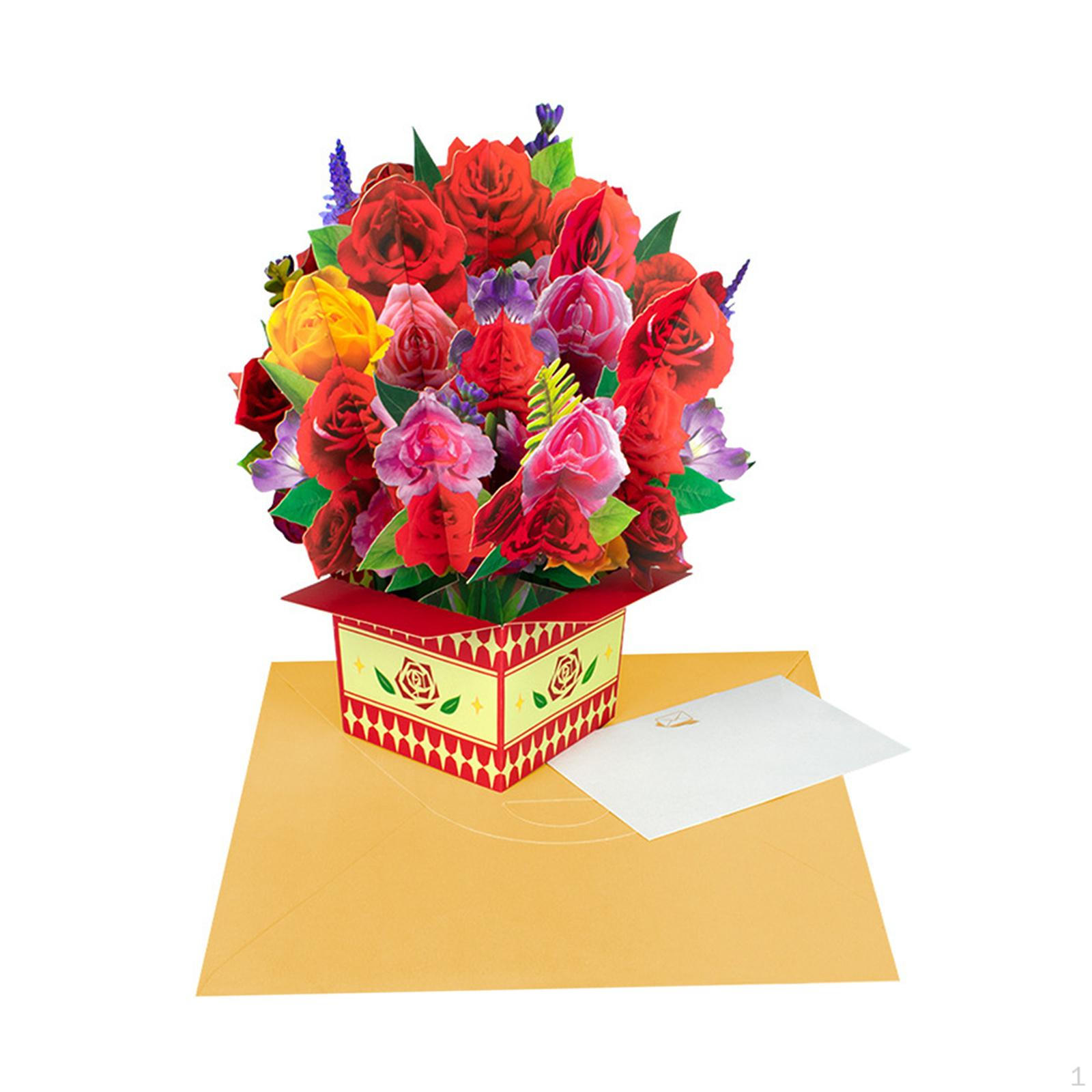 

Открытка ко Дню матери, 3D бумажный букет цветов, поздравительная открытка, подарки навсегда Roses