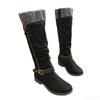 Spring Autumn New Flat Heel Side Zipper High Barrel Women's Boots Simple Comfortable Daily Casual Women's Shoes