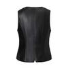 Womens Black PU Faux Leather V-Neck Sleeveless Vest Slim Fit Streetwear Crop Top 2025