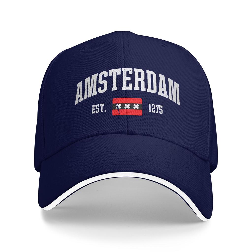 Cappellino da baseball unisex con bandiera di Amsterdam Est   Sole dei Paesi Bassi Estate Unisex Unisex Cappellino Trucker Personalizzato Vendita all'ingrosso Sportivo Snapback