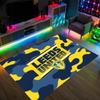 Leeds United Fußball Design Kristall Samt Teppich Gemütlich Kein?Rutschfester Teppich mit Aufdruck für Schlafzimmer Wohnzimmer Eingang