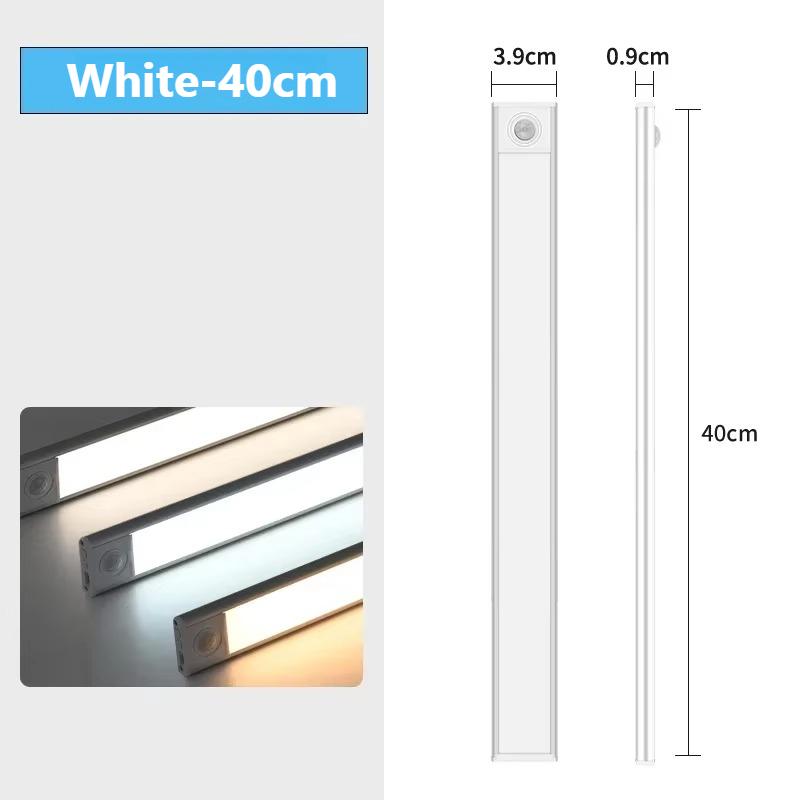 LED Night Light 20/40CM Motion Sensor Wireless USB Cabinet Night Light Wardrobe Lamp For Kitchen Cabinet Bedroom Wardrobe