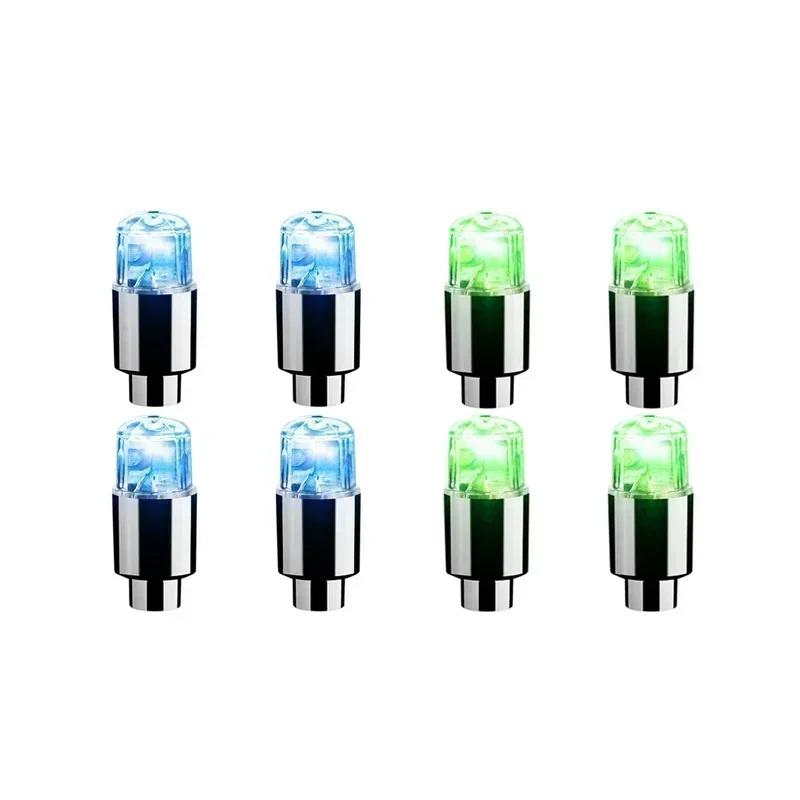 2/10pc Tire Valves Cap LED Lights Universal Car Motorcycle Bicycle Tyre Hub Motion Sensor Glowing Bulbs Cycling Lamp Accessories
