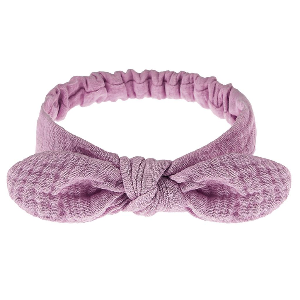 Baby Bow Headband for Boys Girl Breathable Cotton Bowknot Hair Bands Toddler Elastic Headdress Universal Turban Hairband