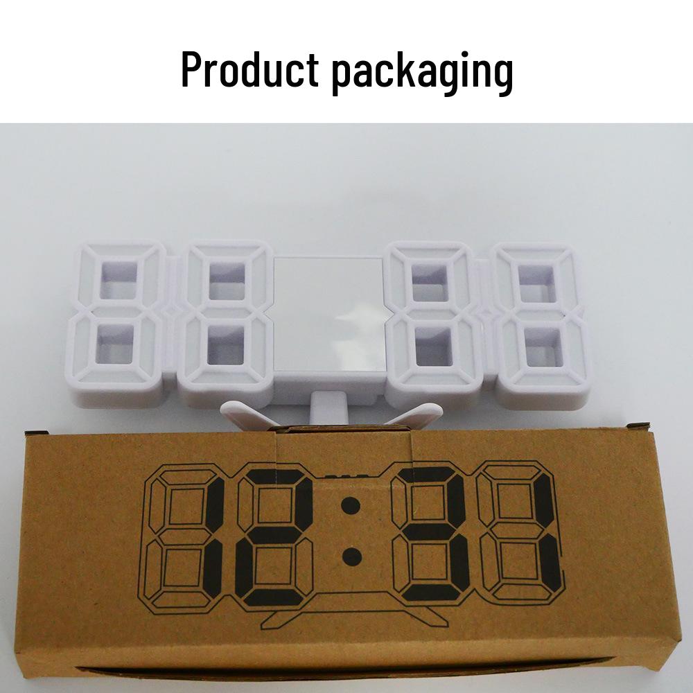 3D LED Digital Alarm Clock for Students - Modern Home Desktop & Living Room Clock