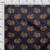 oneOone Cotton Flex Fabric Fish Block Printed Fabric 1 Yard 40 Inch Wide