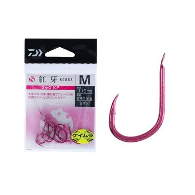 Daiwa Koga Hook KP (Keimura Pink) Isemani Thick Shaft M 1.15mm 247mg 9 Pieces 097294