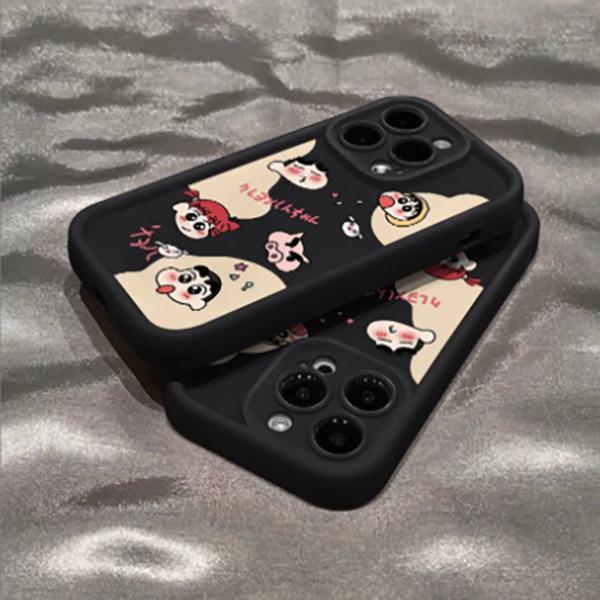 Step Shell Crayons Shin-chan Graffiti Case for Apple 17 Pro Max/16/15 Cute 14/13 Pro