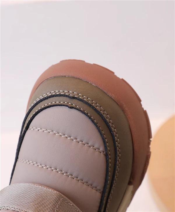 Mädchen Kleinkind Winter Baumwollstiefel - Samtgefüttert, Rutschfest, Weiche Sohle, Warme Schneestiefel