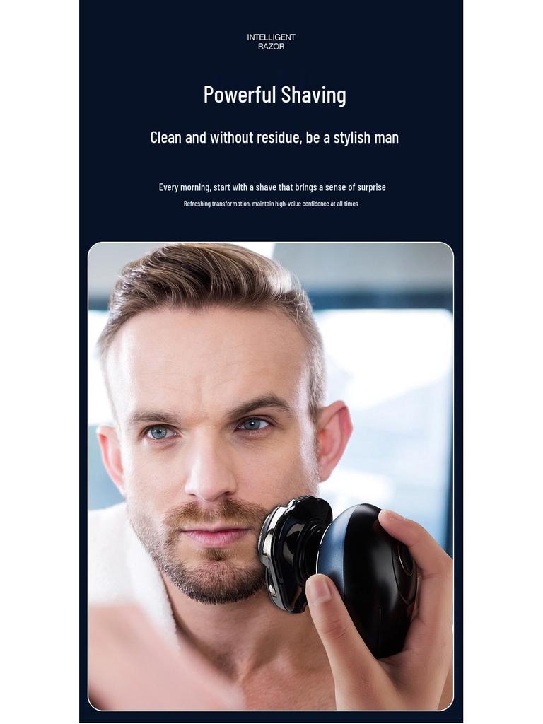 2025 Triple-Head USB Rechargeable Washable Shaver with Flip-Top & Large Capacity Battery