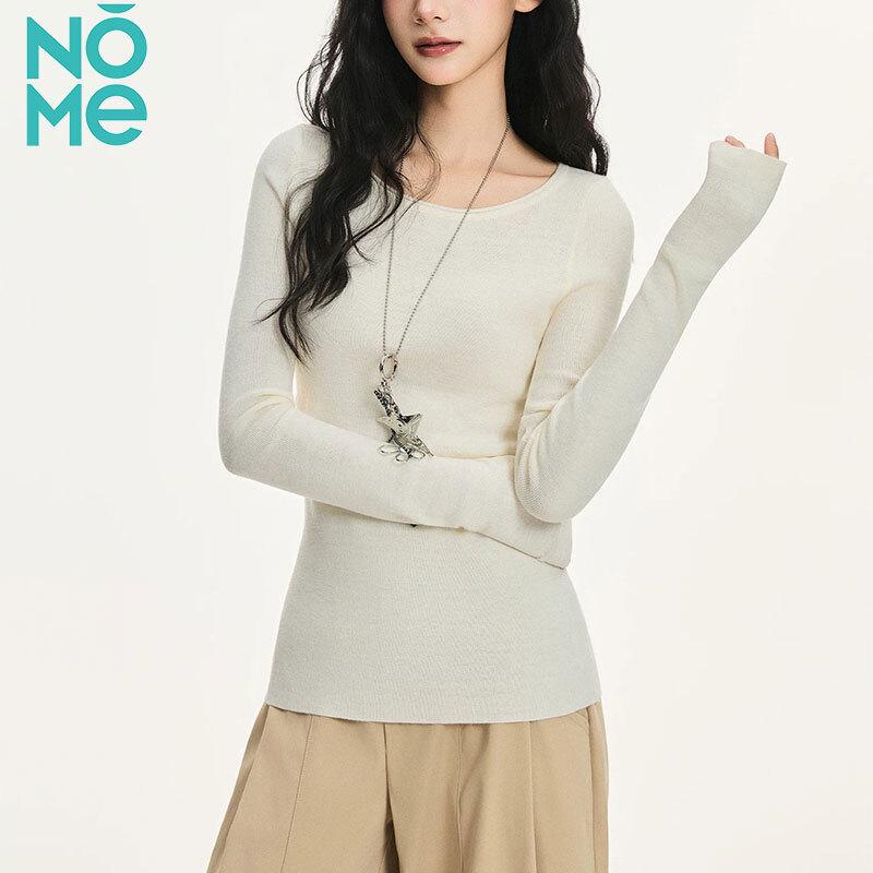 NOMe Women's U-Neck Slim Fit Long Sleeve Knit Base Layer