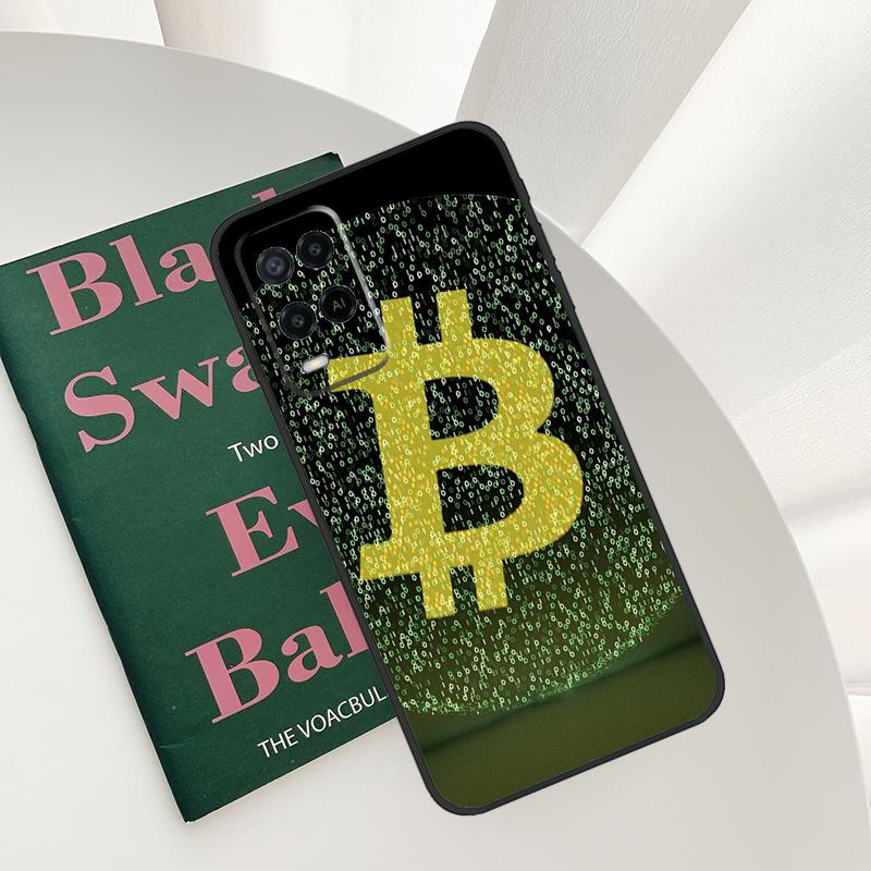 Bitcoins Coin Case For Oppo A15 A16 A17 A52 A72 A76 A96 A54 A74 A94 A54S A57S A58 A78 A98 A57 A77 Cover