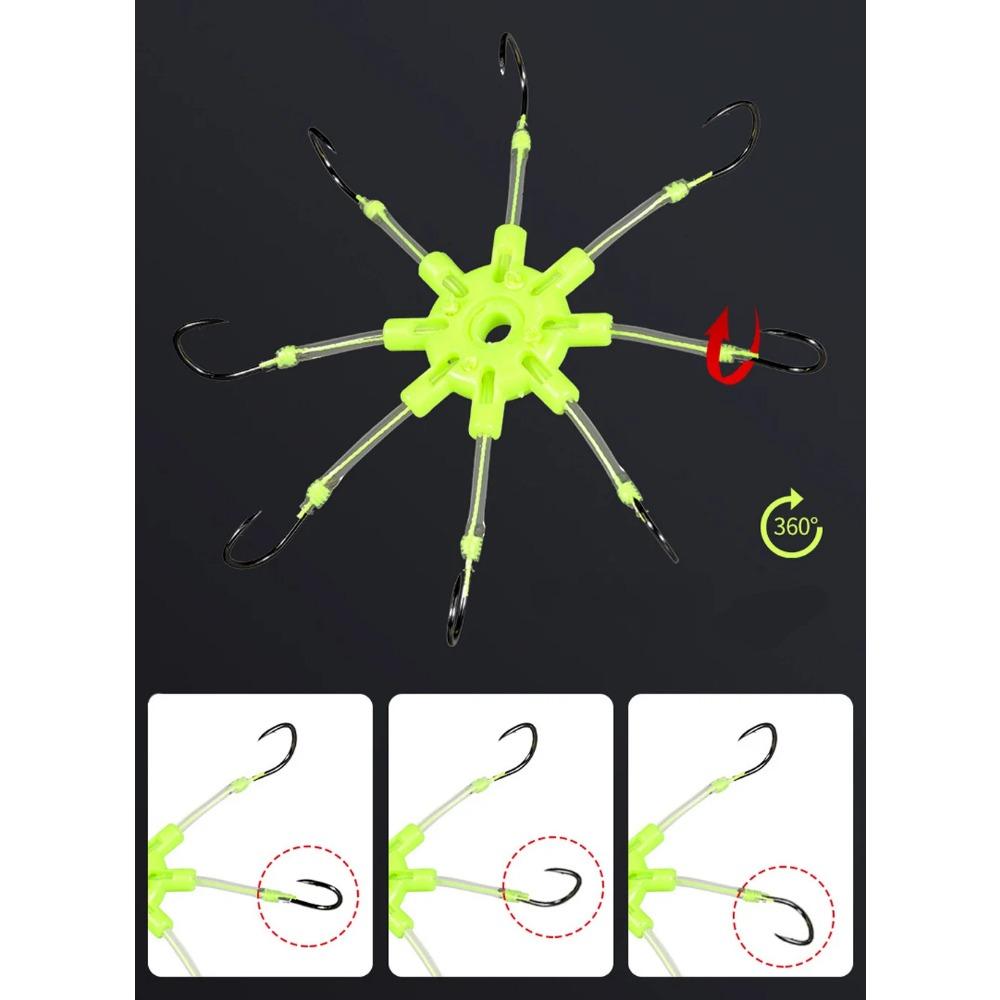 New Anti-Hanging Water Bottom Explosion String Hook with Barbed Sharp Fish Hook Carp Fishing Tackle Hedgehog 90 Degree Adjust