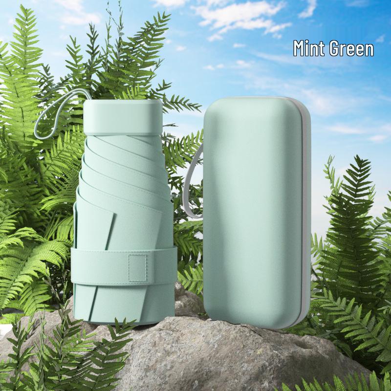 Compact Ultralight Dual-Use Mini Umbrella: Portable Anti-UV Sunshade for Women, Perfect for Sunny and Rainy Days
