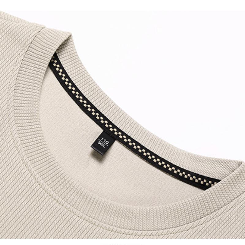 Jesienna Męska Bluza z Długim Rękawem z Okrągłym Dekoltem, Casualowa Bawełniana Koszulka z Nadrukiem, Koszulka Bazowa dla Mężczyzn