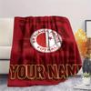 1 STuks Gepersonaliseerde Naam SK Slavia Praag Patroon Flanellen Deken Geschikt Voor Alle Seizoenen voor Huisdecoratie Warmte en Comfort Cadeaus Vakantiecadeau