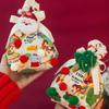 Christmas Gift Bags Christmas Treat Bags Reusable Fabric Candy Pouch Fabric Wrapping Bags for Office Home Party Decoration