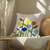 Simple Home Flower Pattern Pillow Case Pattern Printed Pillowcase For Living Room Sofa Cushion Cover & Bedroom Decor
