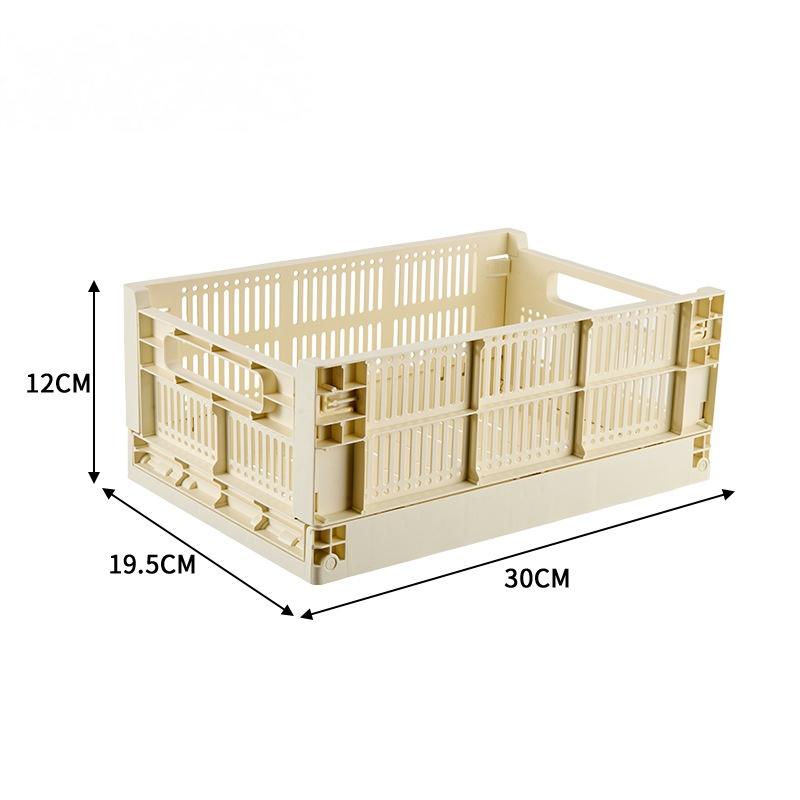 Stackable Plastic Storage Container Bins White Beige Multi-size Large Capacity Sturdy Organizer For Desktop Closet Kitchen Goods