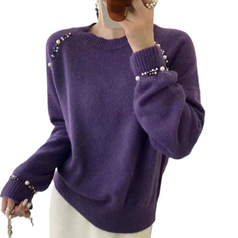 2025 Years of Autumn and Winter Bead Design Sweet Sweater for Women
