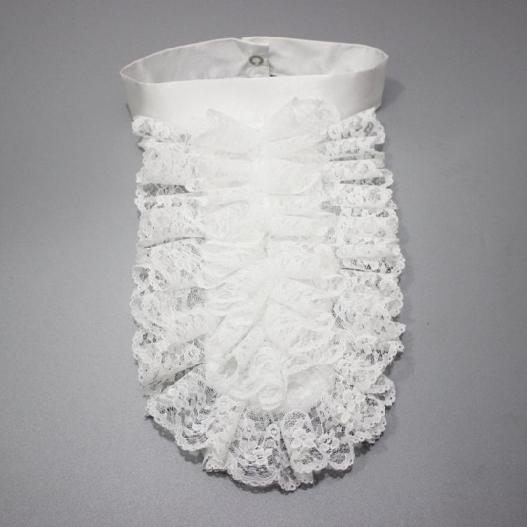 Ruffle Lace Jabot False Collar Steampunk Victorians Colonial Neck Collar Necktie