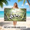 Animals Theme Soft Beach Towel Personalized Custom Name Text Towel Portable for Beach Pool Travel