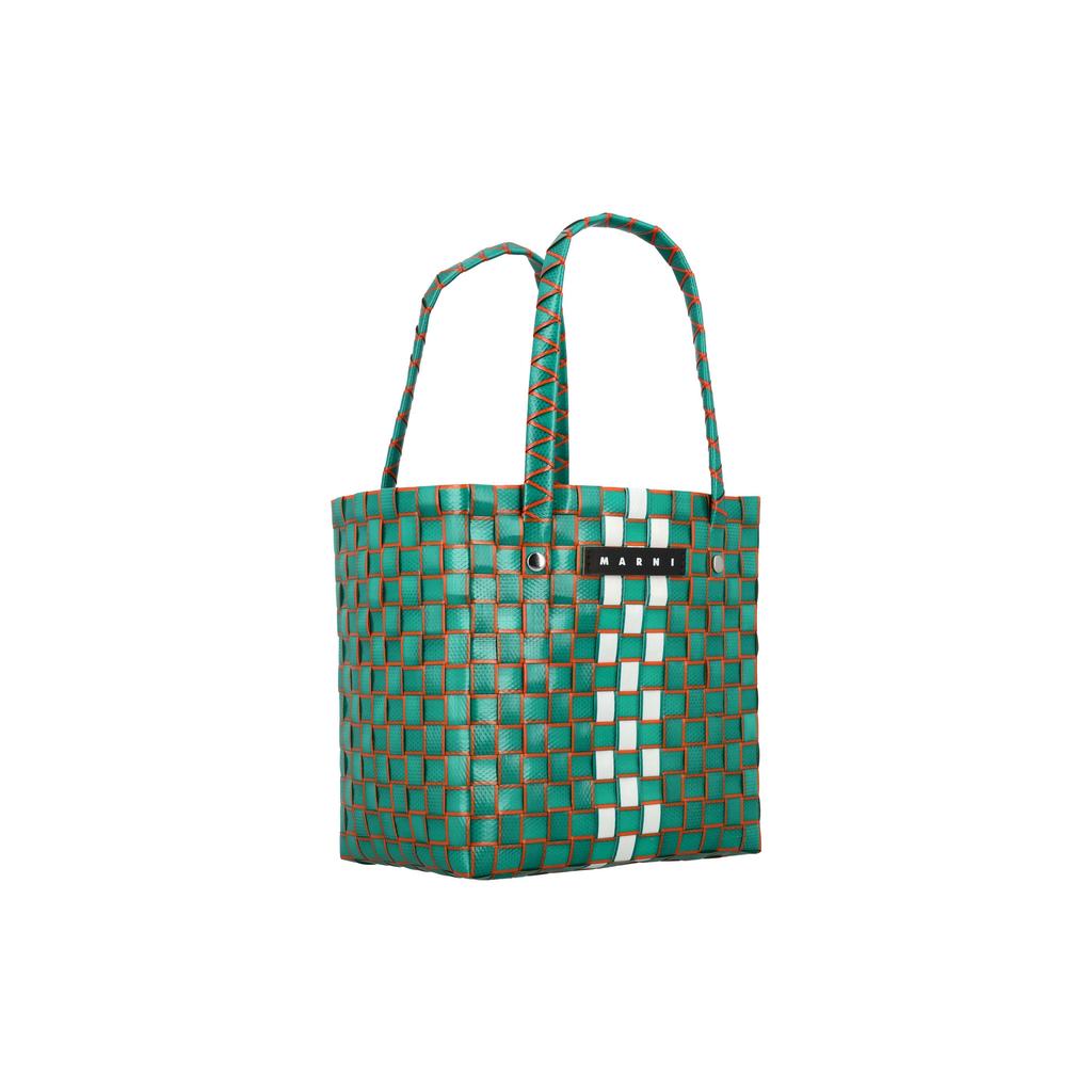 Marni Logo Patch Woven Polypropylene Shoulder Bag Kids bags Green M00638M00IW0M523