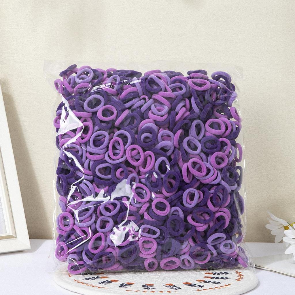 100 SZTUK Kolorowe Podstawowe Nylonowe Elastyczne Gumki do Włosów dla Dziewczynek do Kucyka Scrunchie Gumka Dziecięce Podstawowe Akcesoria do Włosów