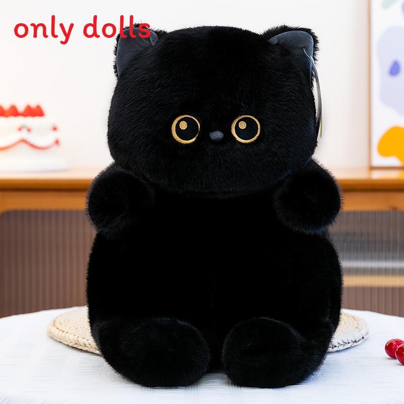 Pluche kat met PP-katoenvulling, zachte dierenknuffel voor kinderen en volwassenen.