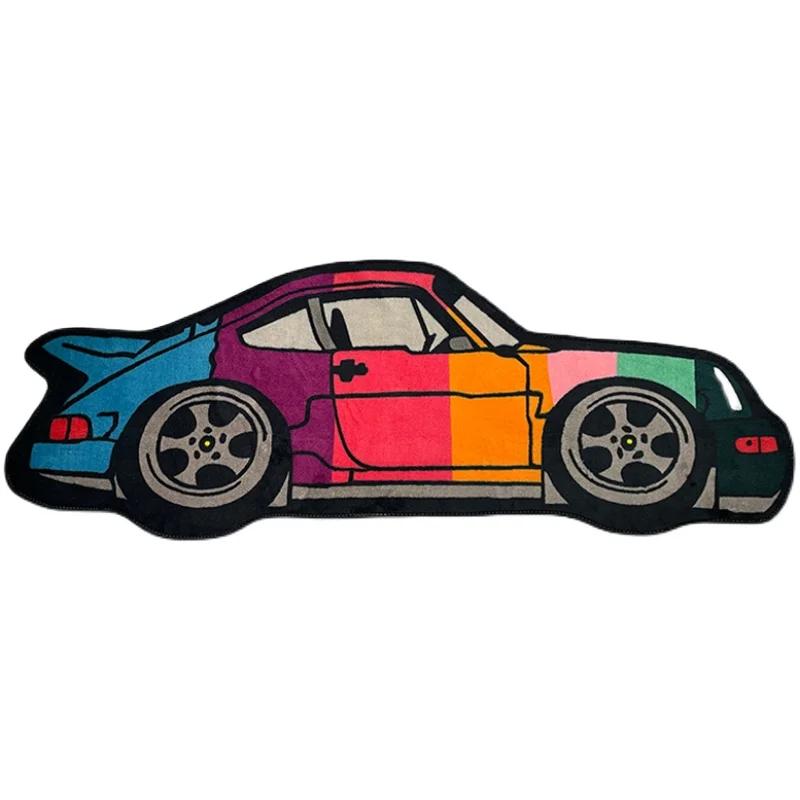 

Радужный ковер для машины, украшение для дома, мультяшный ковер, прикроватные коврики для спальни, мягкий длинный коврик для пола для гостиной