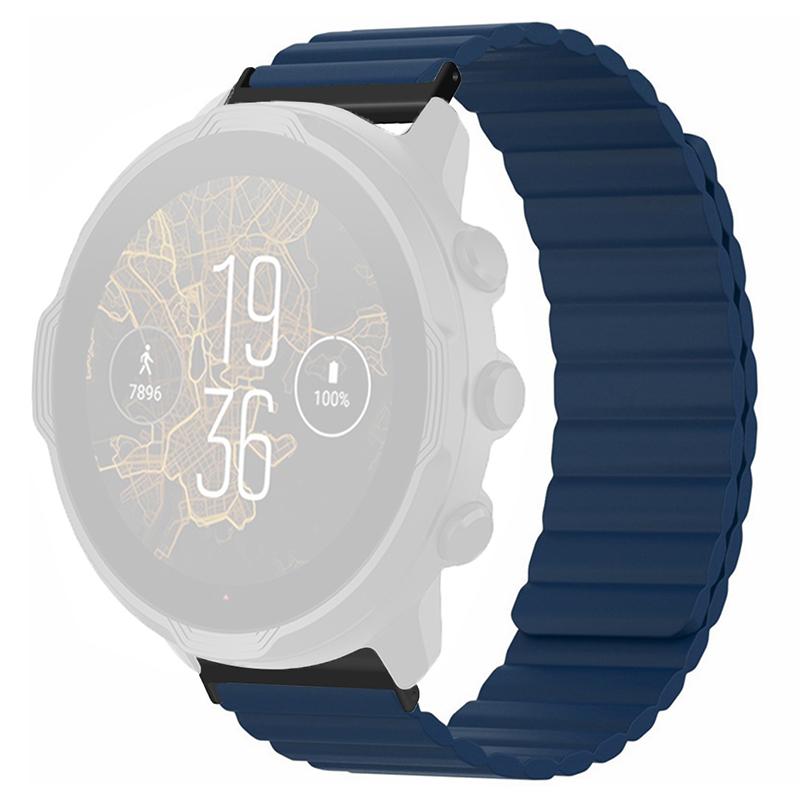 For Suunto Spartan Sport Wrist HR Baro/Suunto 7 Magnetic Band 24mm Silicone Watch Strap