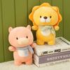 Newest Pig Lion Dinosaur Hippopotamus Doll Kawaii Stuffed Plush Toy Figure Cartoon Anime Cute Kids Birthday Holiday Gift Doll