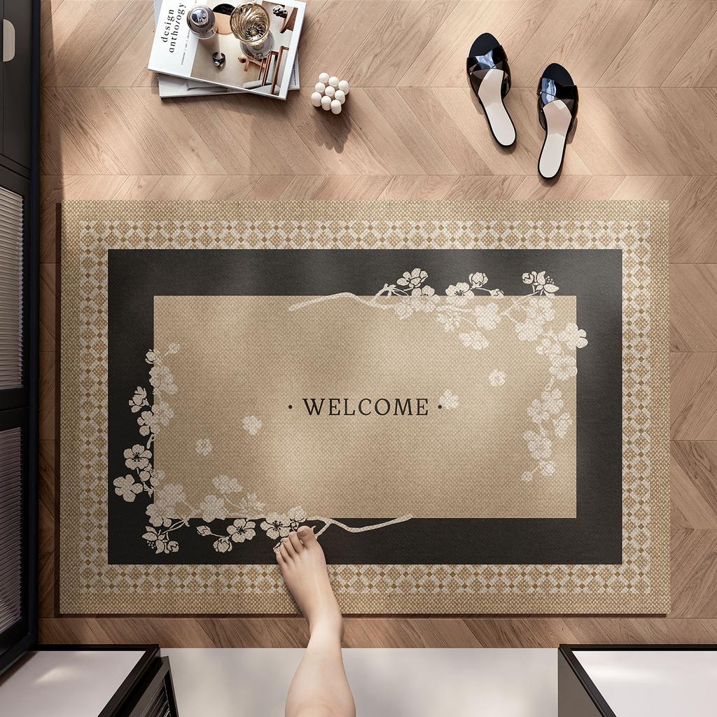 American Retro Bathroom Floor Mat, Diatom Mud Absorbent Mat, Toilet, Toilet Door Carpet, Bathroom Floor Mat Non-Slip