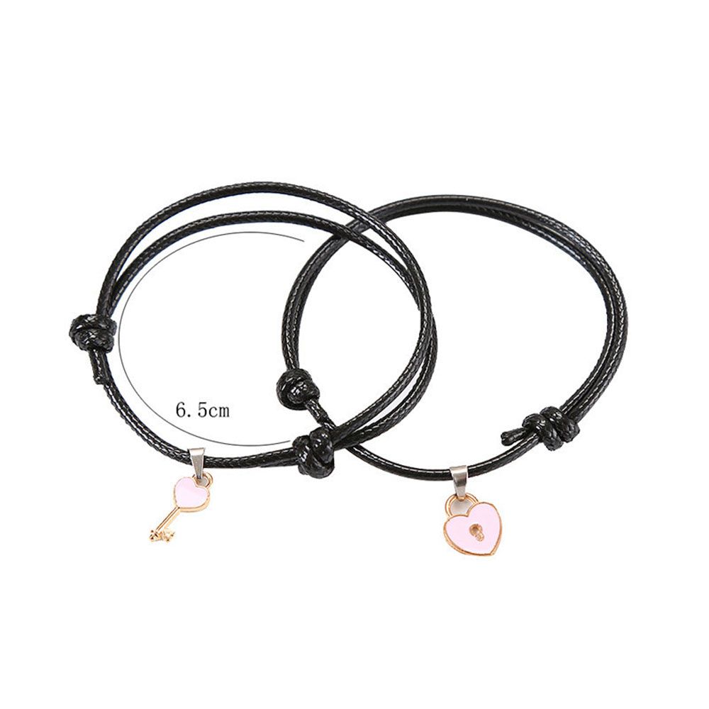 String Adjustable Key Heart Lock Daughter Couple Fashion Accessories Bangles Bracelets Jewelry