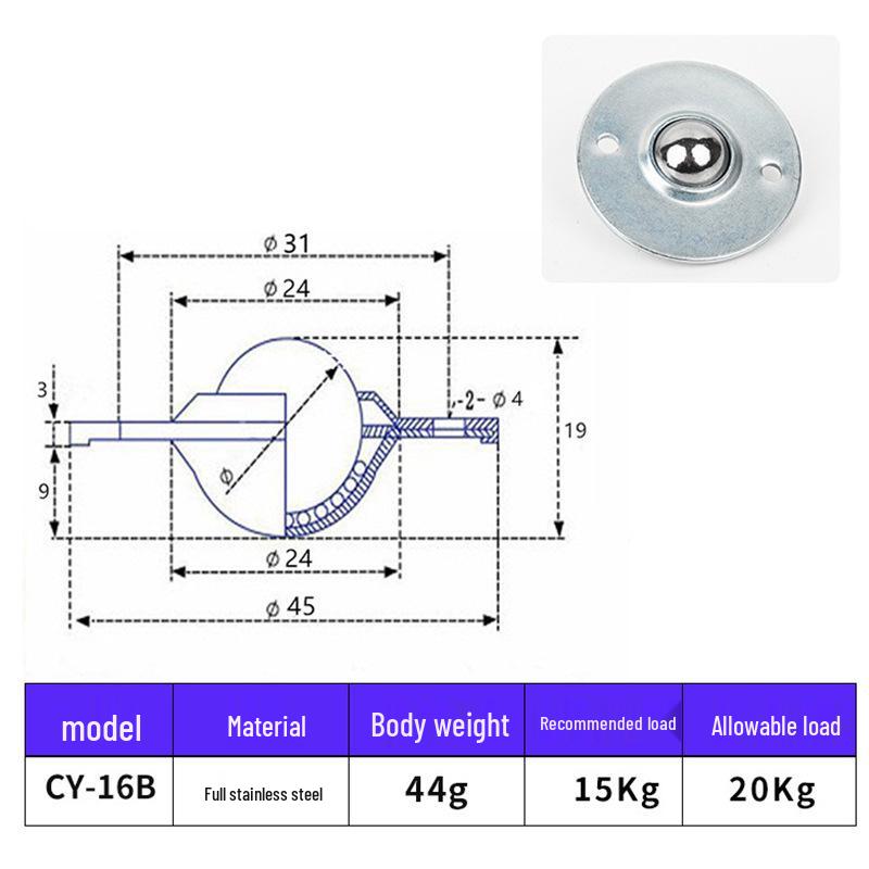 CY-25B Stainless Steel Conveyor Ball Bearing Pulley