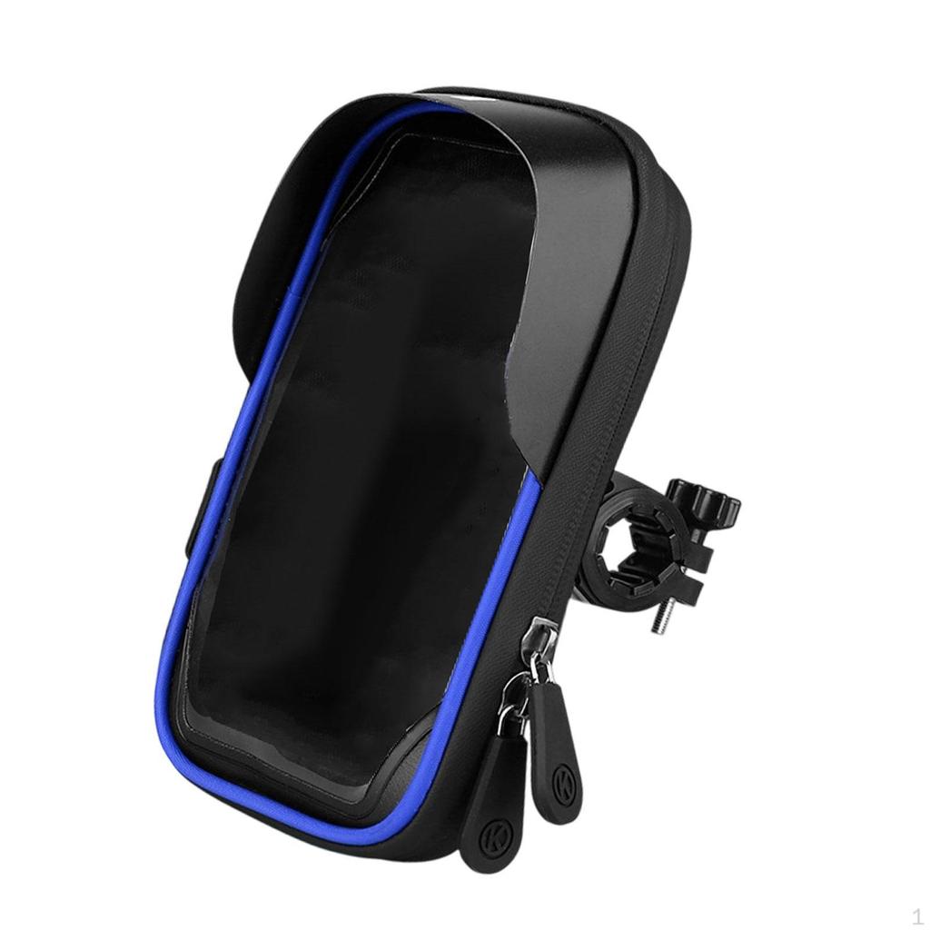 Bicycle Phone Holder with Handlebar Attachment, Waterproof Case for Outdoor Use