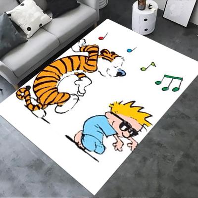 2025 New Calvin and Hobbes Carpet Rug for Living Room Bedroom Home Sofa Decoration,Kids Play Non-slip Floor Mat