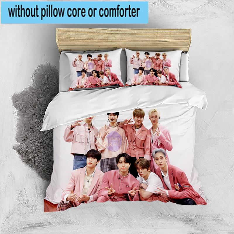 3PCS K-pop Group Poses 3pcs Bedding,Including 3PCS Duvet Cover And 2pcs Pillowcases Perfect for Christmas,Ideal for Bedroom, Dormitory