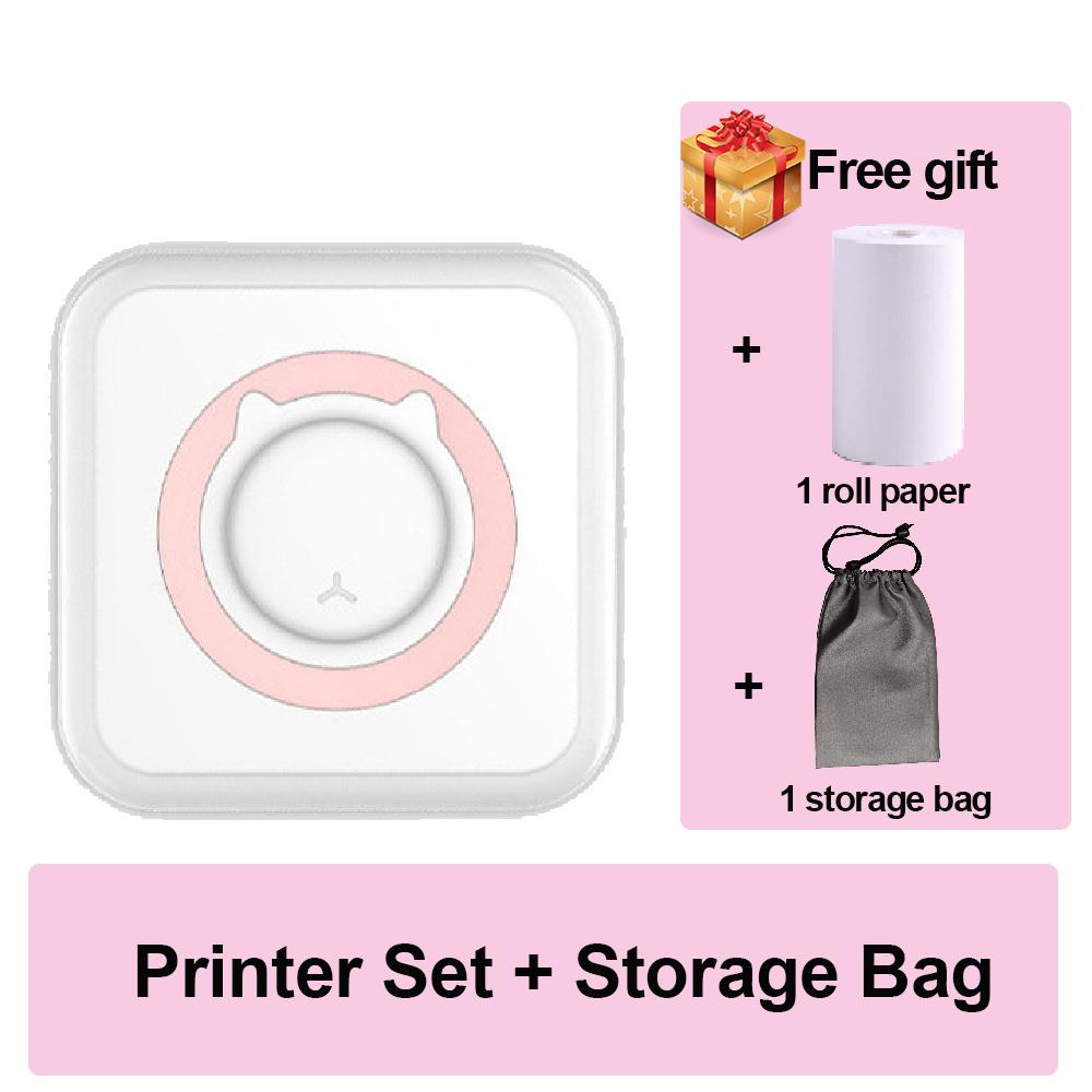 Mini Portable Thermal Printer Bluetooth Compatible iPhone Android, 58mm Paper Instant Pocket Printer for Pos, Labels Receipts