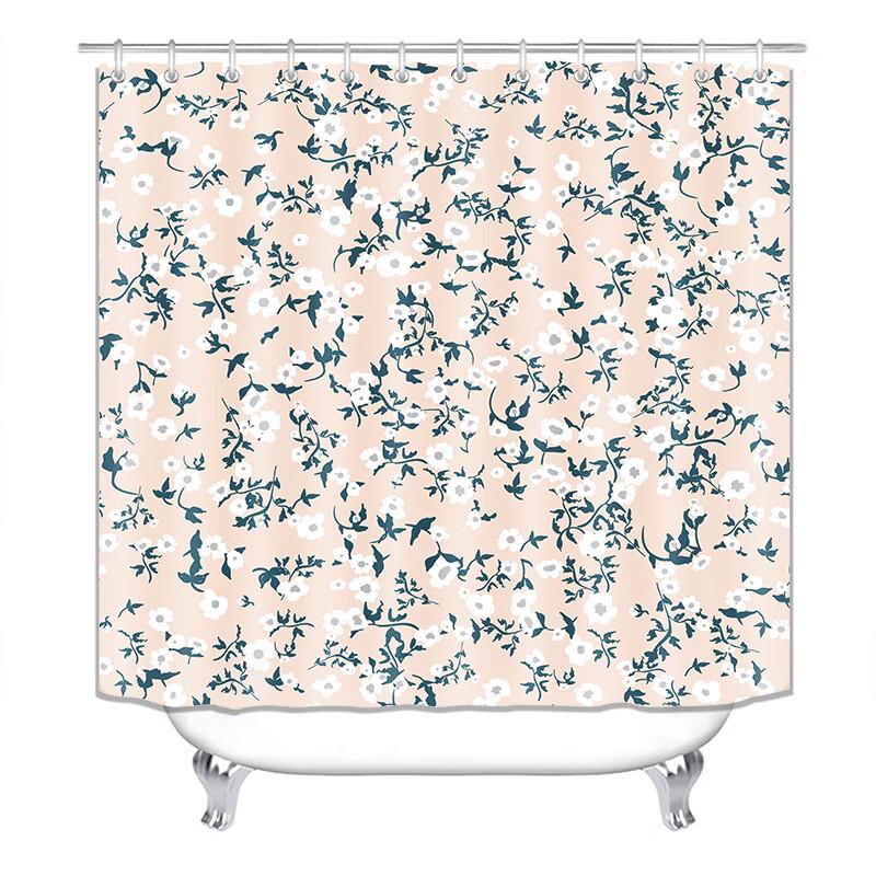 Plant Series Punch-Free Bathroom Shower Curtain
