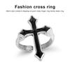 Ring HipHop Religion Black Lightweight Durable Jewelry Women Finger Rings Multi Unisex Process Size Simple Oiling