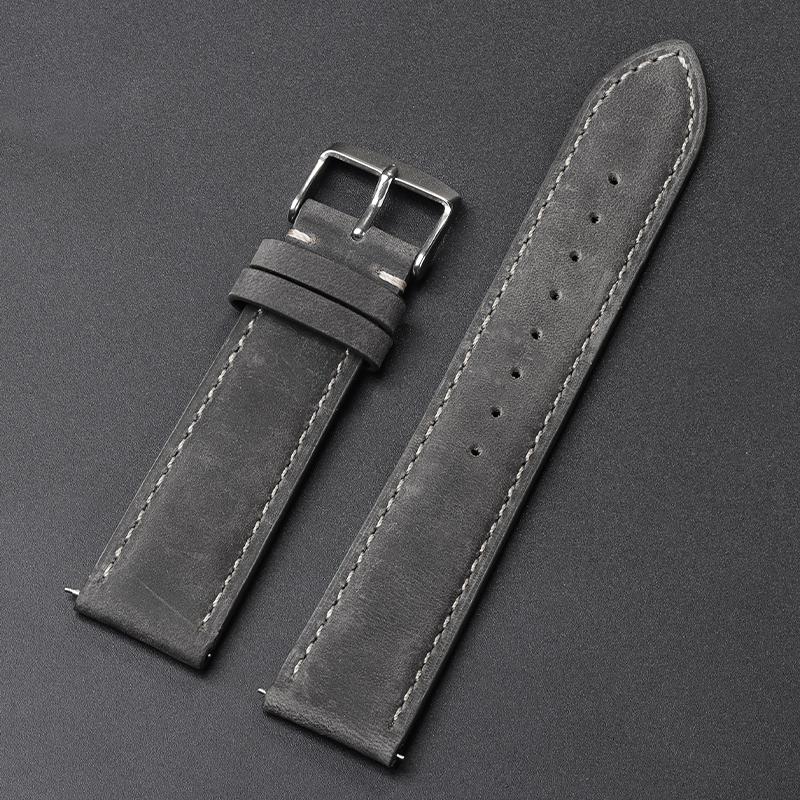 18mm 20mm 22mm Watchband Genuine Leather Watch Strap Replacement Belt Vintage Brown Strap Quick Release Bracelet for Men Women