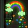 Creative Rainbow Stickers - Colorful Heart Wall Decor for Entrance Hall and Study Room