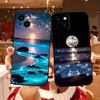iPhone 13/14/15/16 Soft Protective Case - Moon Sea Design