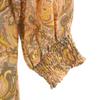 unused nano universe Paisley Pattern Long sleeve gown Shirt dress F Camel Women Used